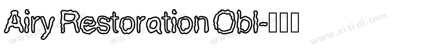 Airy Restoration Obl字体转换
